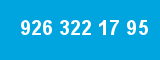 926 322 17 95